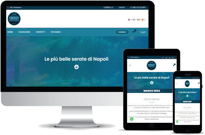 Sito Disco Napoli realizzato da Web Maya per locali