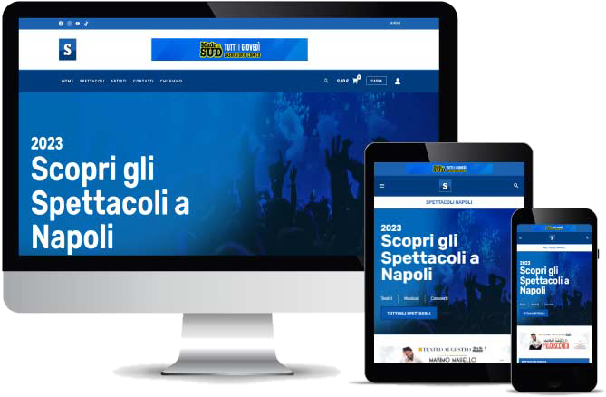 Sito web Spettacoli Napoli realizzato da Web Maya
